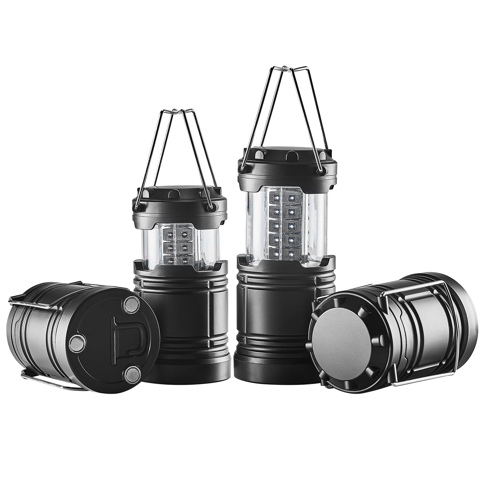 V952-ZDSBXLEDYYDG6WEQKV9-202507141330-00 VEVOR LED Camping Lanterns Collapsible Battery Powered Flashlights Set of 4 - Image 1