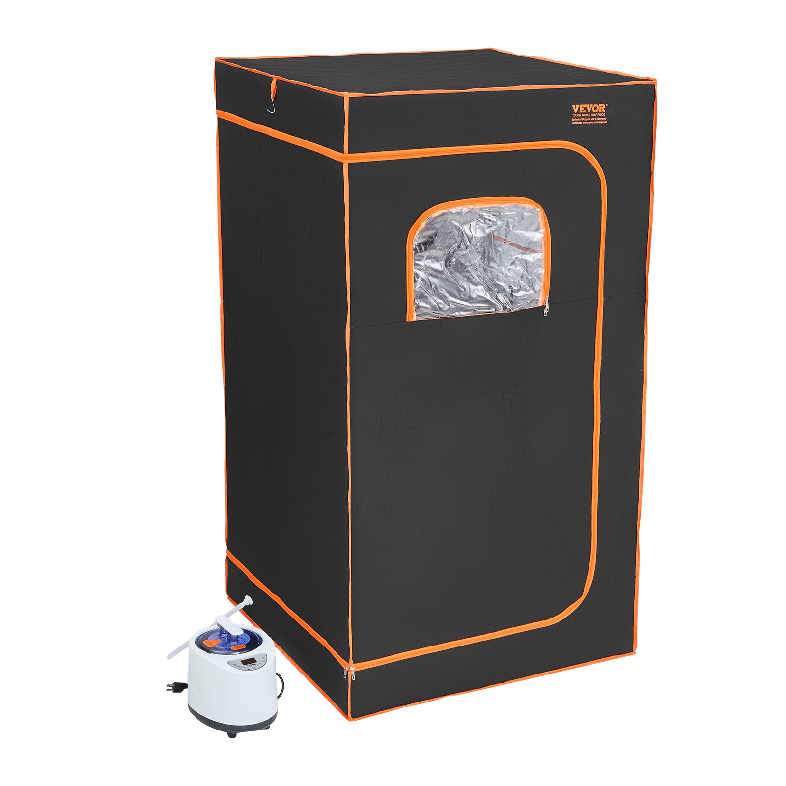 V952-ZQBXSSNQCCS14E7Q1V3-202507141516-00 VEVOR Portable Steam Sauna Tent Full Size 1000W Personal Sauna Blanket W/ Chair, 880 x 880 x 1600 mm - Image 1