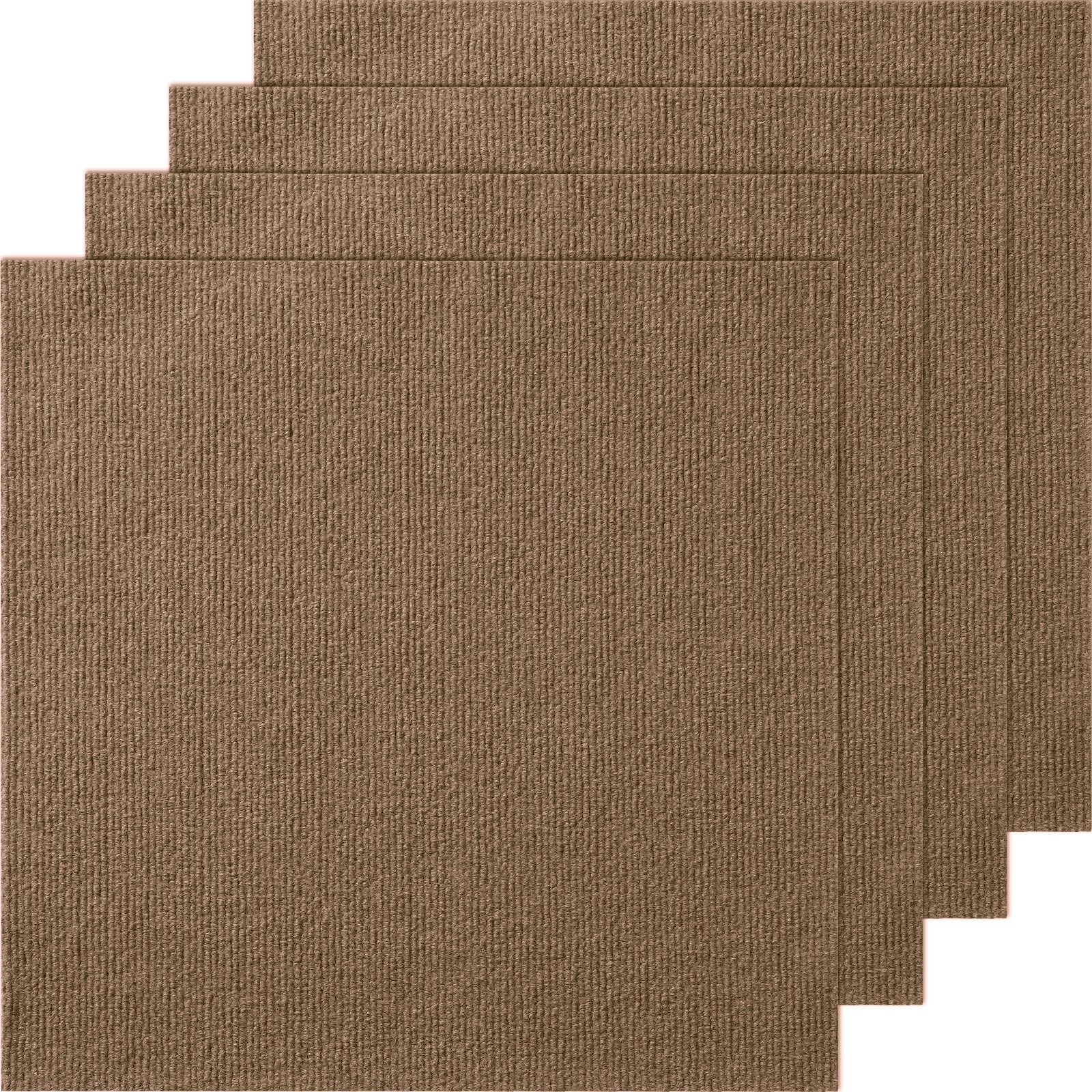 V952-ZZFKDT1818SZ9DKX7V0-202507141828-00 VEVOR Carpet Tiles Peel and Stick, Squares Self Adhesive Carpet Floor Tile, Soft Padded Carpet Tiles, Easy Install DIY for Bedroom Living Room Indoor Outdoor (10 Tiles, Dark Brown) - Image 1
