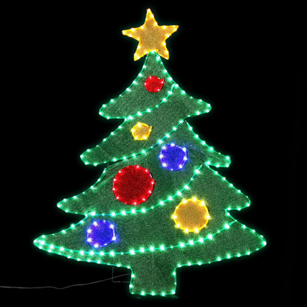 XMAS-MOT-D-TREE-MC01-202508061618-00 Jingle Jollys Christmas Lights 150cm Motif 220 LED Rope Light Outdoor Decoration - Image 1
